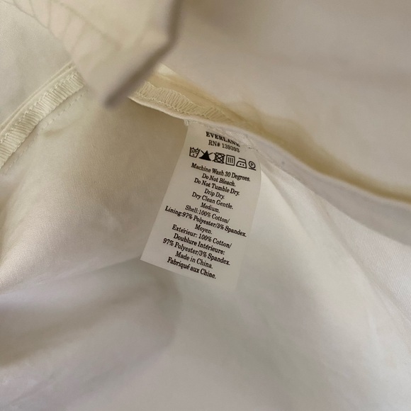 Everlane M 6 8 10 short trench coat jacket cotton canvas ivory cream unlined - Picture 4 of 11